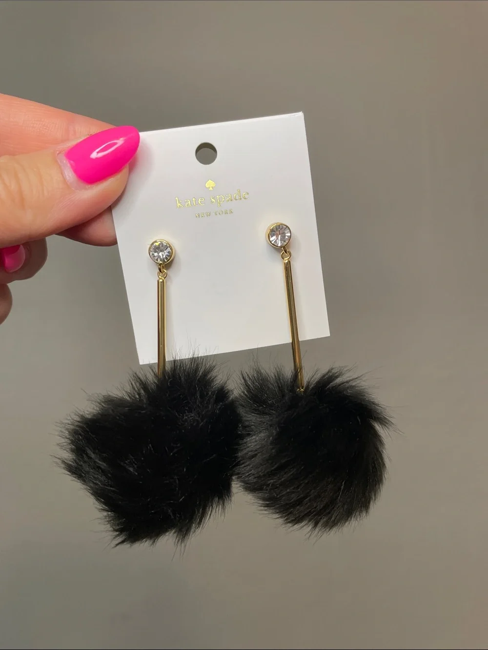 Kate Spade Flying Colors Pom Pom earrings NWT
